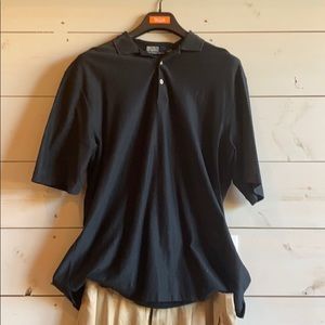 Black with Black Polo golf shirt,  size Large